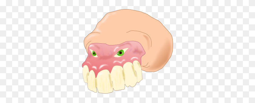 300x278 Dental Humal Skull Clip Art - Dentures Clipart