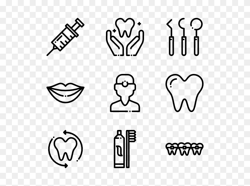 600x564 Dental Icons - Tooth Clipart Black And White