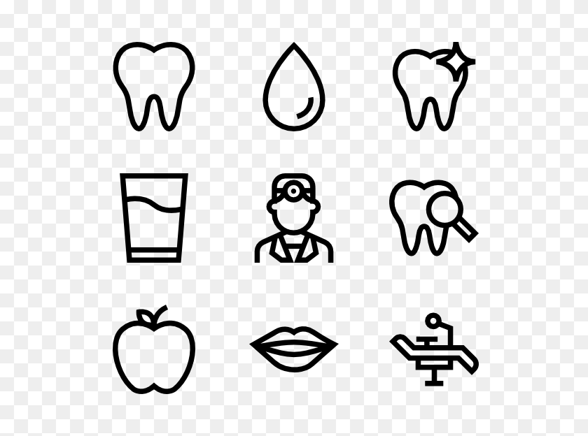 600x564 Iconos Dentales - Imágenes Prediseñadas De Hilo Dental