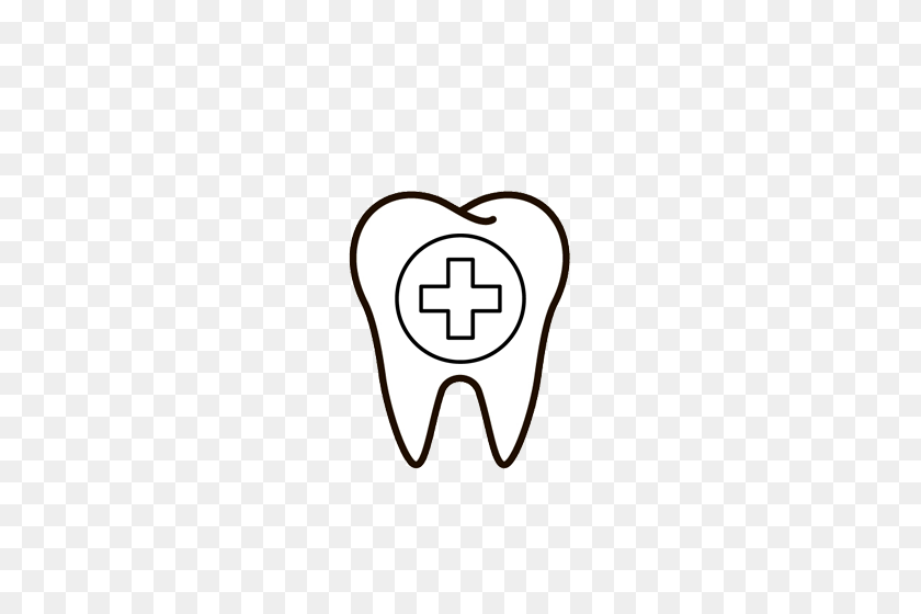 500x500 Стоматологические Услуги - Зуб С Брекетами Клипарт