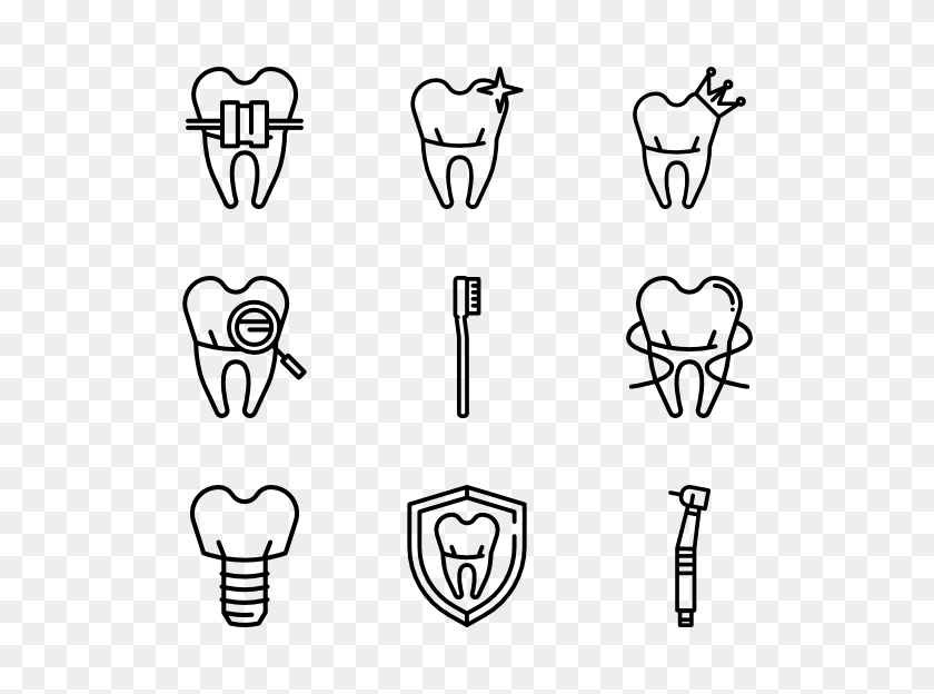 600x564 Paquetes De Iconos De Dentista - Dentista Png