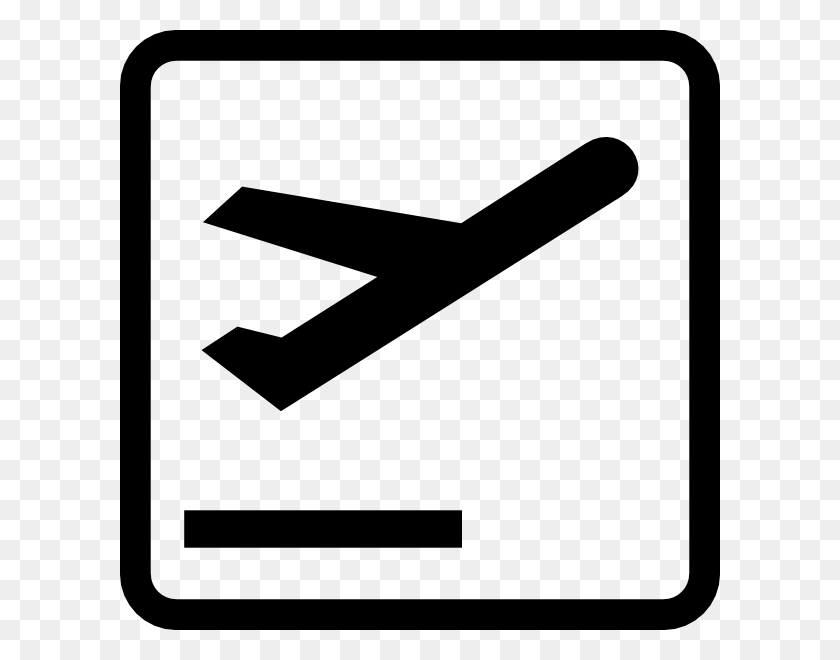600x600 Departures Airport Sign Clip Art - Arrival Clipart