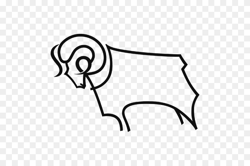500x500 Derby County Fc Football Logo Png - Derby Clipart