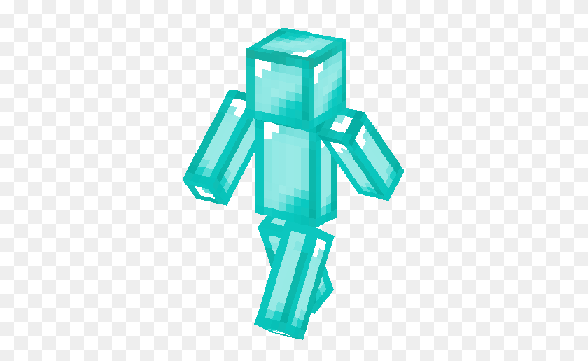 317x456 Derpy Diamond Hombre De La Piel De Minecraft Pieles - Minecraft Diamante Png