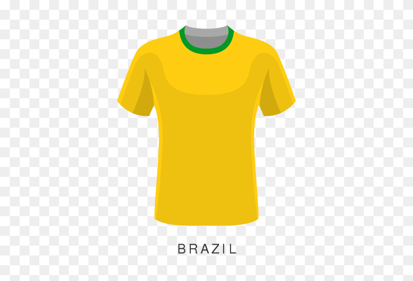 512x512 Desenho De Camisa De Futebol Do Campeonato Mundial Do Brasil - Camisa Png
