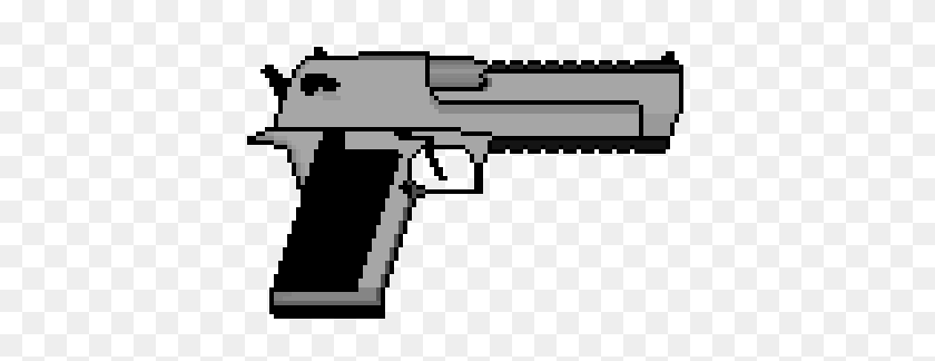 444x264 Desert Eagle Handgun Loaded Pixel Art Maker - Deagle PNG