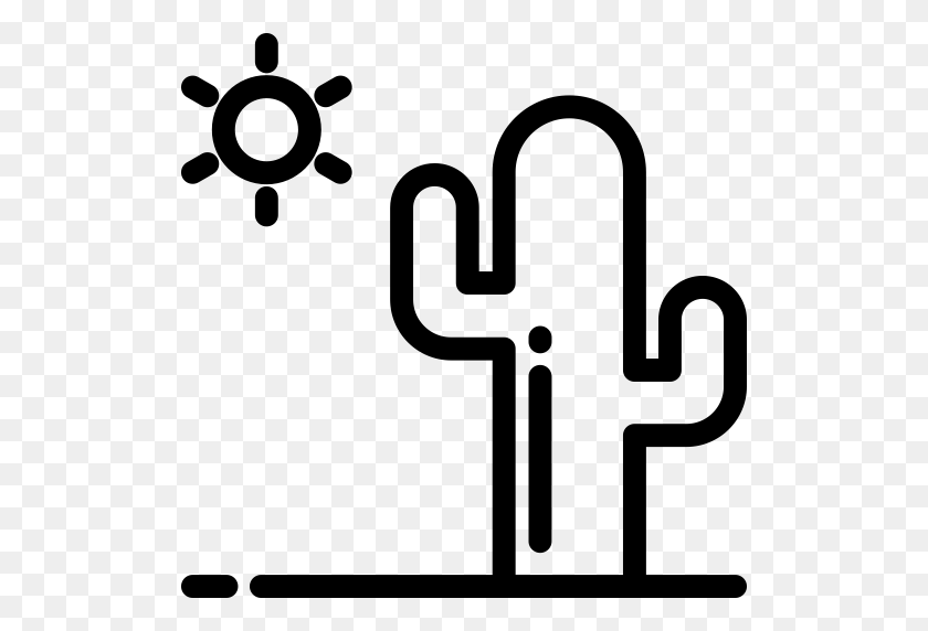 512x512 Desert, Linear, Desert Icon With Png And Vector Format For Free - Desert Clipart Black And White