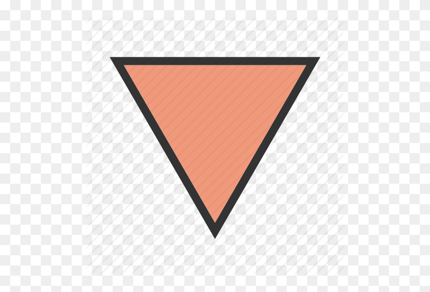 512x512 Дизайн, Геометрия, Графика, Перевернутая, Пирамида, Форма, Значок Треугольника - Дизайн Треугольника Png