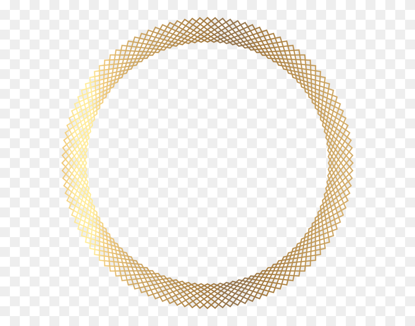 600x600 Линии Дизайна Золотой Золотой Круг Границы Рамки Круглая Рамка - Золотая Рамка Границы Png