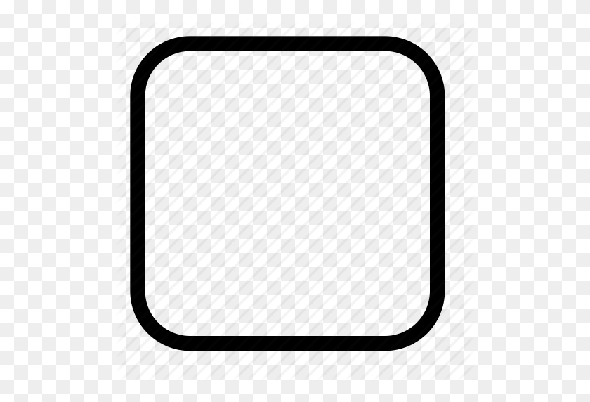 512x512 Design, Rectangle, Rounded, Shape, Square Icon - Rounded Square PNG