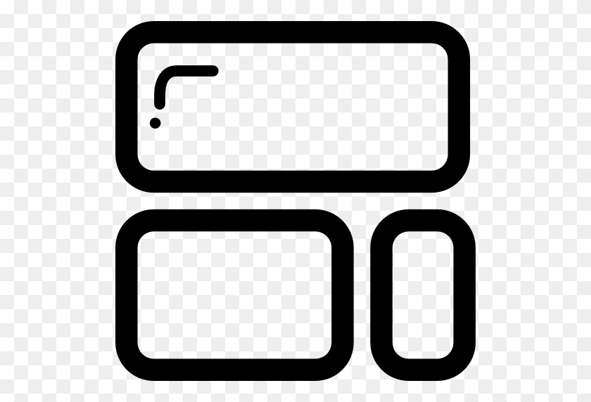 512x512 Design Structure Rectangles Button Outline - Rectangle Outline PNG
