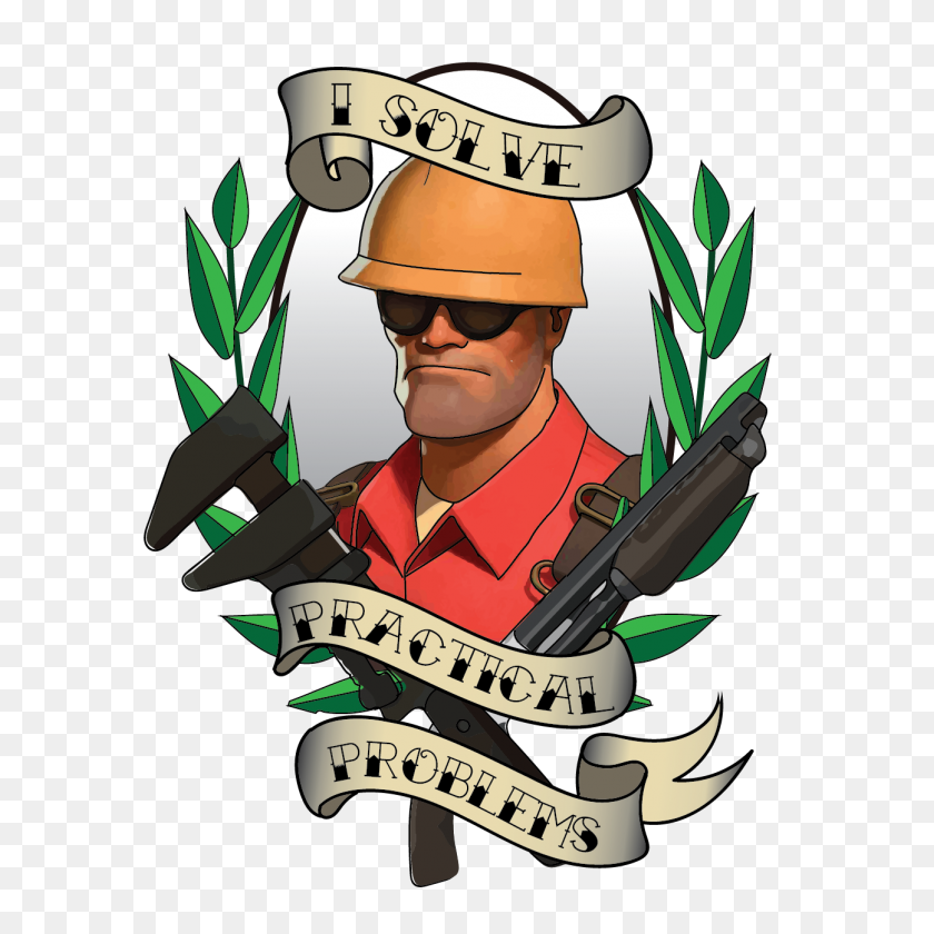 1296x1296 Designed An Engineer Tattoo! - Tf2 PNG