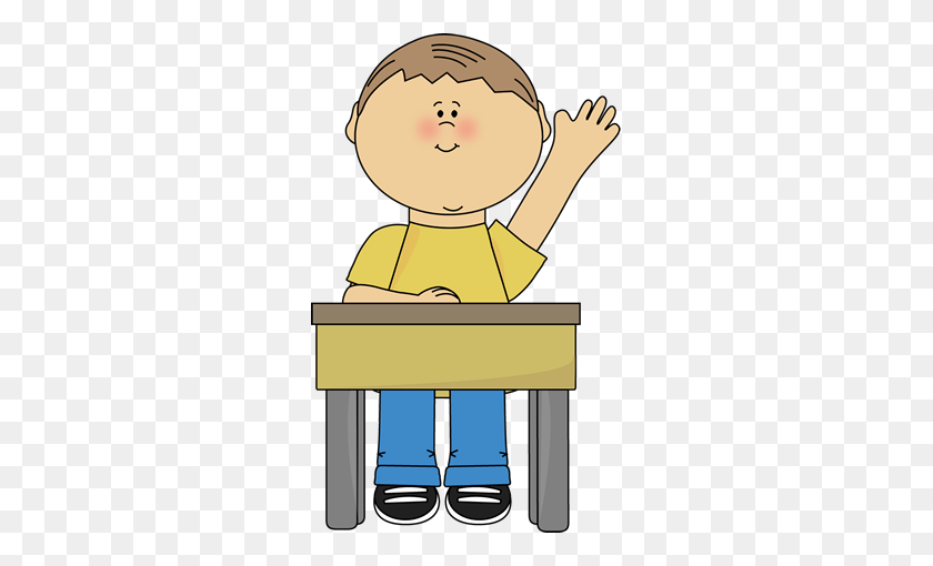279x450 Desk Clipart Boy School - Sitting In Chair Clipart