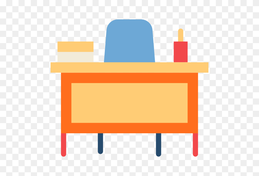 512x512 Desk Clipart Classroom Teacher - Teacher Table Clipart