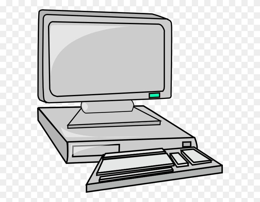 600x593 Desktop Computer Clip Arts Download - Computer Monitor Clipart