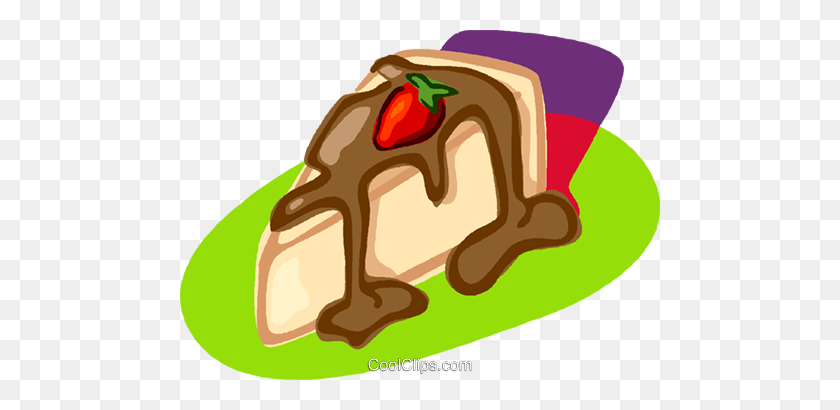 480x350 Dessert, Chocolate, Cake With Strawberry Royalty Free Vector Clip - Syrup Clipart