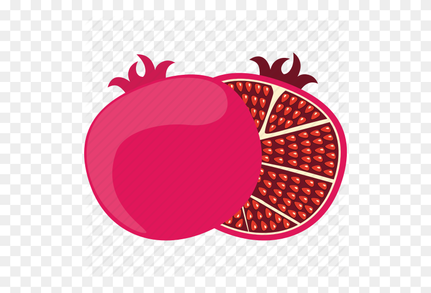 512x512 Dessert, Diet, Eco, Food, Fresh, Fruit, Healthy, Nutrition - Pomegranate PNG