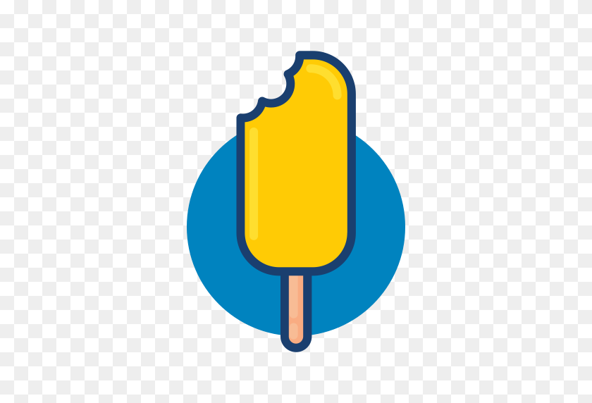 512x512 Dessert Food, Ice Cream, Popsicle, Colorful Icon - Ice Cream Bar Clip Art