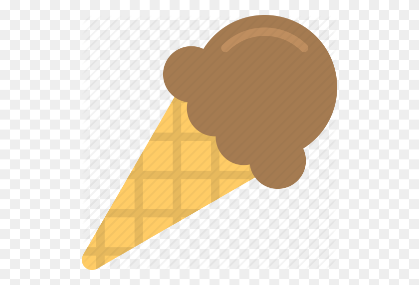 512x512 Десерт, Замороженные Продукты, Мороженое, Мороженое, Значок Вафельного Рожка - Мороженое Мороженое Png