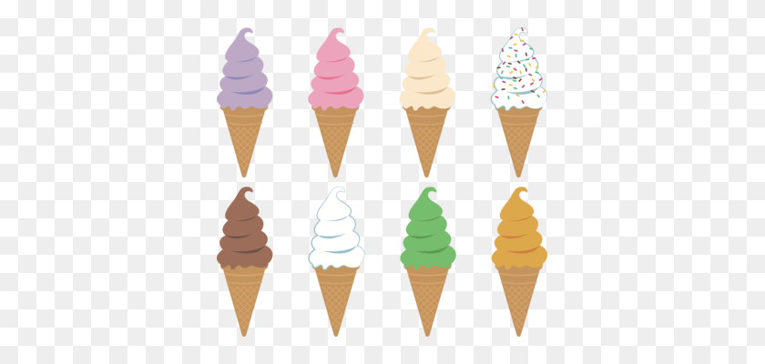 363x340 Десерт, Мороженое, Кондитерские Изделия, Кекс, Конфеты - Бесплатно Клипарт Конус Мороженого