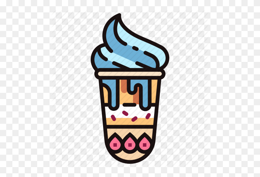 512x512 Dessert, Ice Cream, Icecream, Refreshment, Sundae, Sweet, Tasty Icon - Ice Cream Sundae PNG