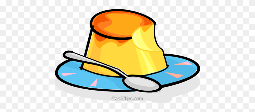 480x311 Dessert On A Plate Royalty Free Vector Clip Art Illustration - Pudding Clipart