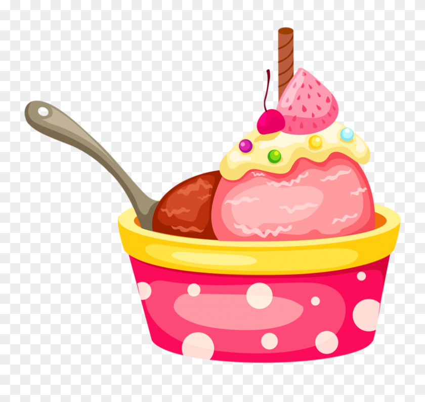 800x753 Десерты Мороженое, Иллюстрация Мороженого - Едят Мороженое Клипарт