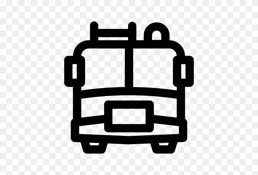 512x512 Уничтожьте Поезд, Пожарную Машину, Значок Двигателя С Png И Вектор - Пожарная Машина Черно-Белый Клипарт