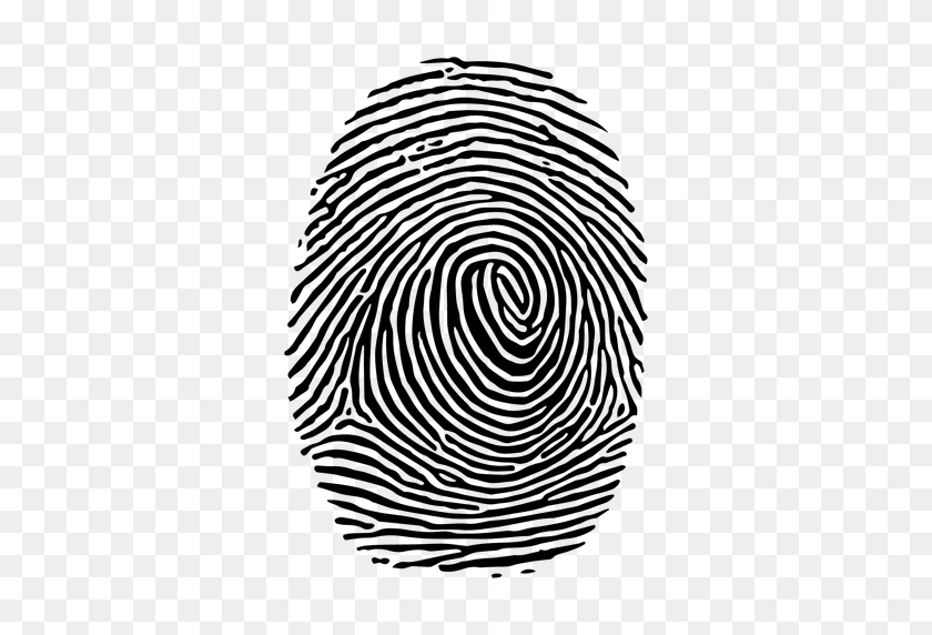 512x512 Detailed Lined Fingerprint - Fingerprint PNG