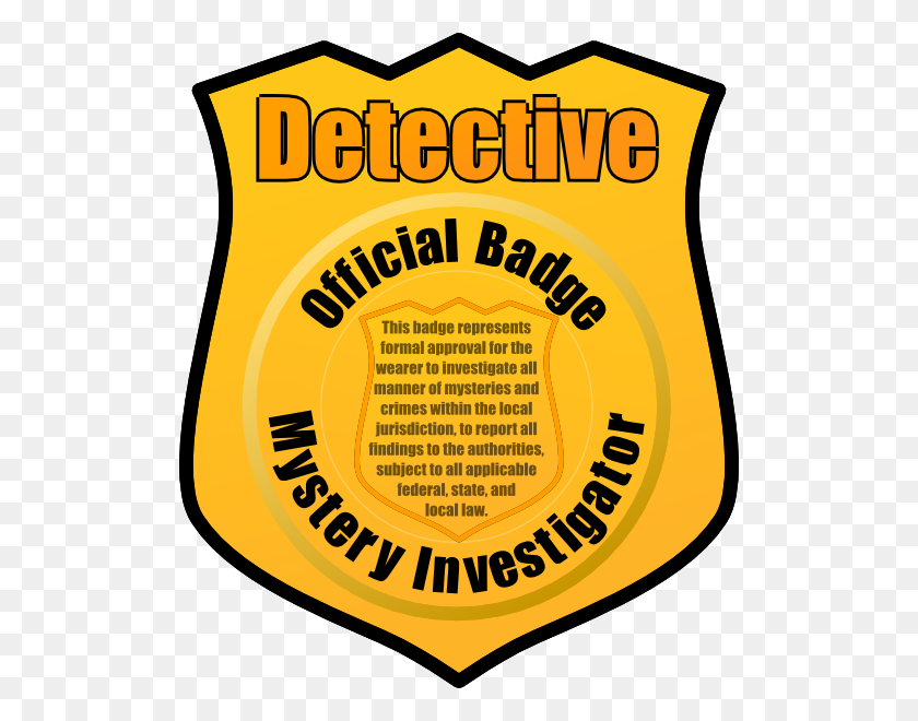 512x600 Detective Badge Clip Art - Detective Badge Clipart