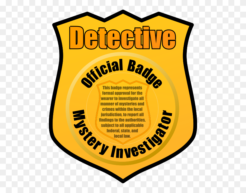 514x600 Detective Badge Clipart - Detective Badge Clipart