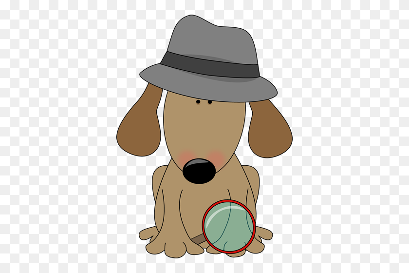 362x500 Детектив Картинки - Маленькая Собака Клипарт