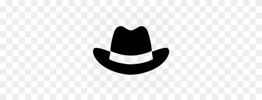 260x260 Detective Hat Clipart - Cowboy Hat Clipart Black And White