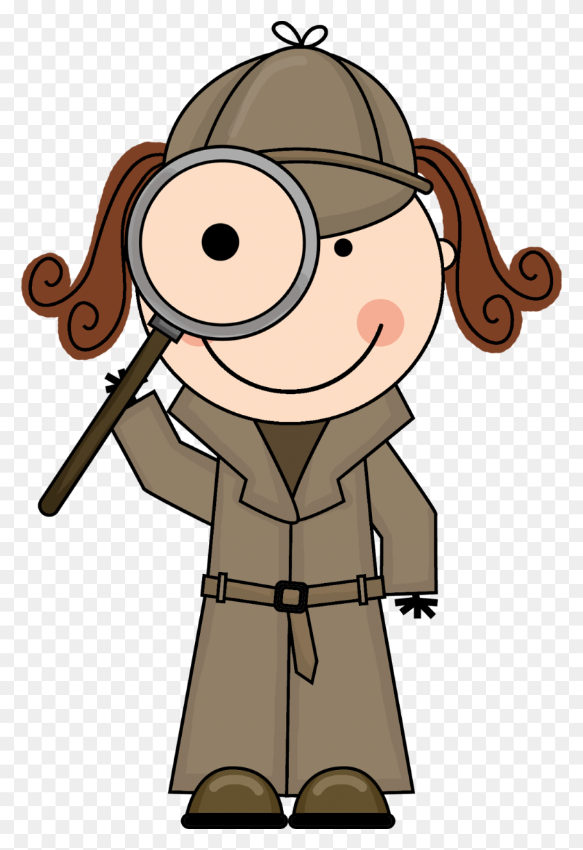 1073x1600 Detective With Magnifying Glass Clipart Desktop Backgrounds - Occupation Clipart