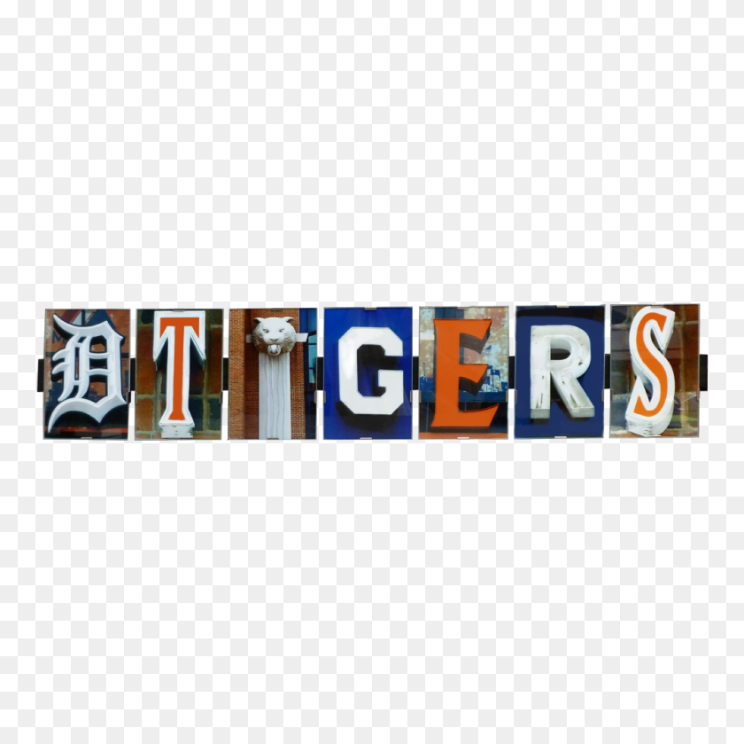 1000x1000 Los Tigres De Detroit De La Palabra De Arte De Corazón De Michigan - Imágenes Prediseñadas De Los Tigres De Detroit
