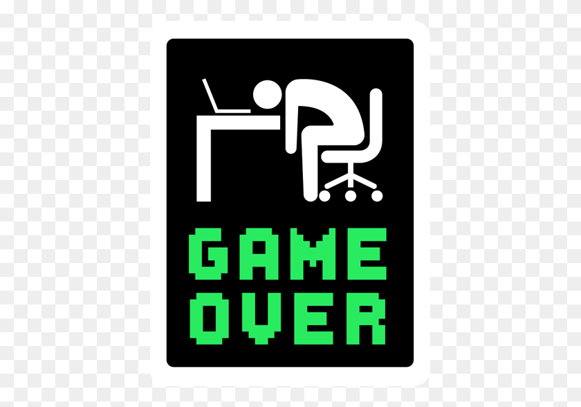 528x528 Developer Game Over Coder Sticker - Game Over PNG