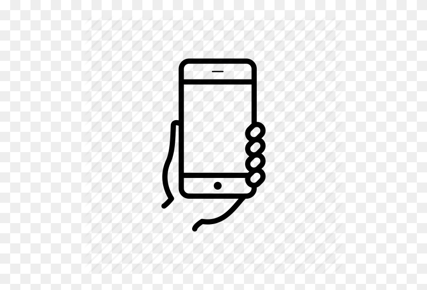 512x512 Dispositivo, Gadget, Mano, Sosteniendo, Iphone, Móvil, Icono De Smartphone - Mano Sosteniendo Iphone Png