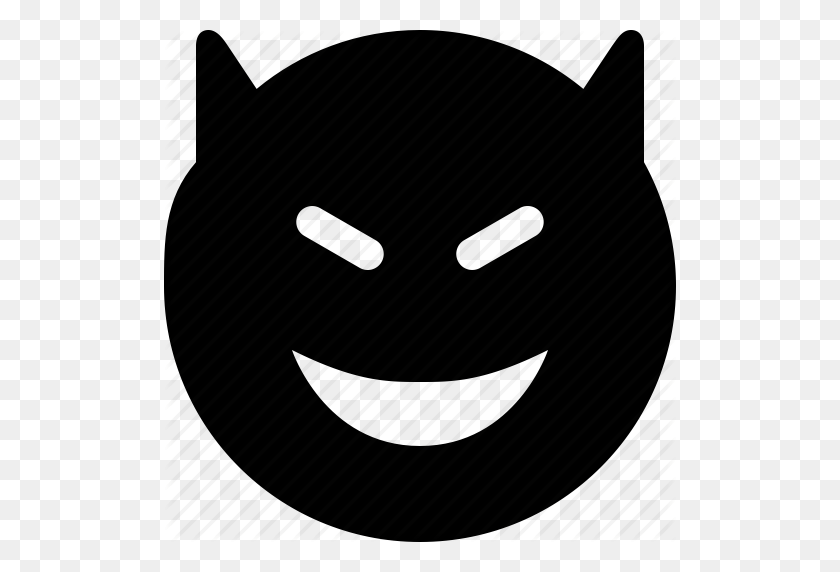512x512 Devil, Emoticon, Emotion, Evil, Face, Satan, Smiley Icon - Evil Face PNG