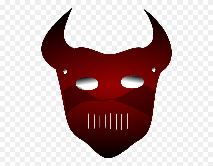 516x595 Devil Mask Cliparts - Demon Horns PNG