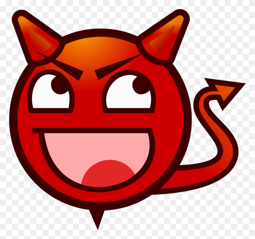 800x749 Devil Smiley Faces Group With Items - Halloween Faces Clipart