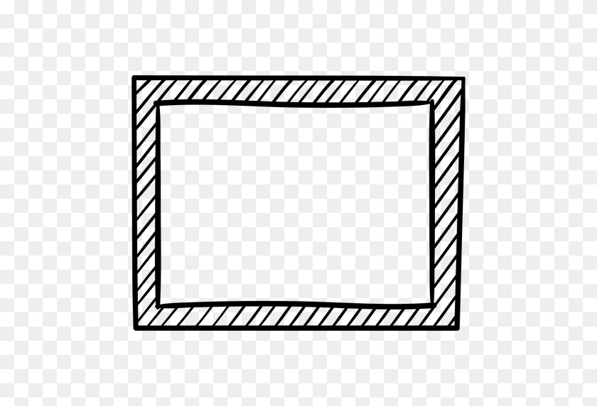 512x512 Diagonal Stripes Frame Doodle - White Stripes PNG
