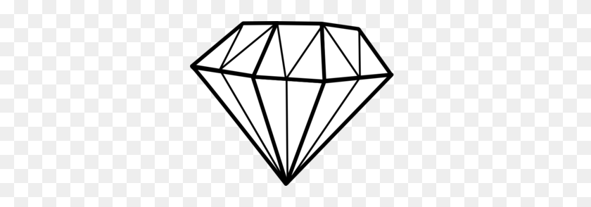 299x234 Diamante Diamante Clipart - Diamante Forma Clipart Blanco Y Negro