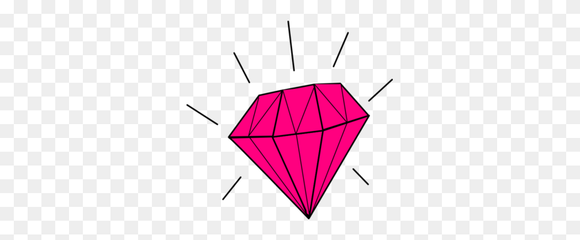 299x288 Алмазный Бриллиант Картинки С Драгоценными Камнями И Гео-Арт - Розовый Алмазный Клипарт