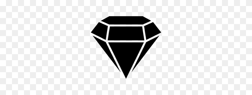 256x256 Diamond Black Icon - Black Diamond PNG