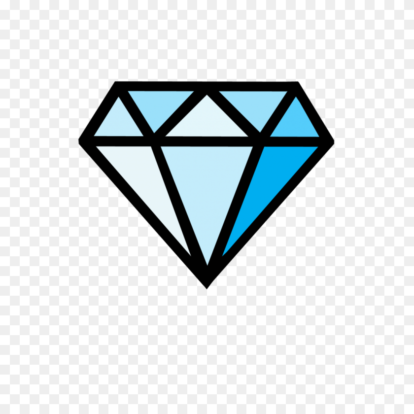 1024x1024 Diamante Clipart Dibujado Lindo Bordes Vectores Animado Negro - Diamante Clipart Gratis