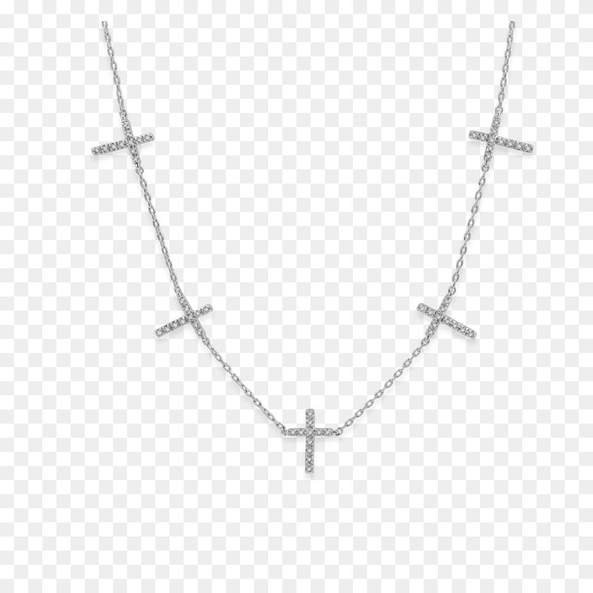 3000x3000 Ожерелье С Бриллиантовым Крестом Из Белого Золота Диаметром Jc Ювелиры - Ожерелье С Крестом Png