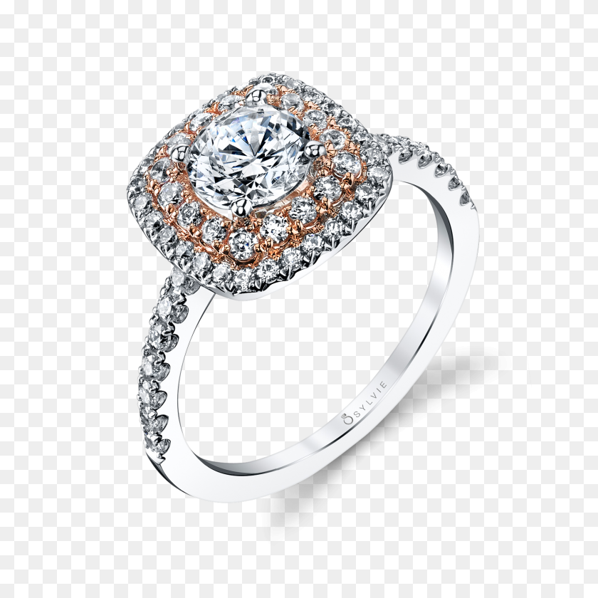 1706x1706 Diamond Engagement Rings Unique Engagement Rings - Halo Ring PNG