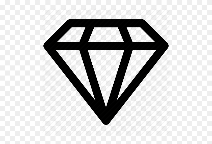 512x512 Diamante, Gema, Lujo, Brillo, Valor, Icono De Riqueza - Diamante Brillo Png