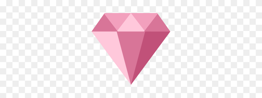256x256 Diamond Icon Myiconfinder - Pink Diamond PNG