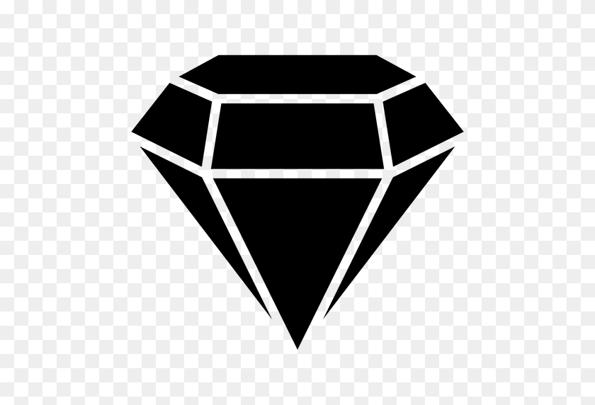 512x512 Diamond Isolated Icon - Diamond Vector PNG